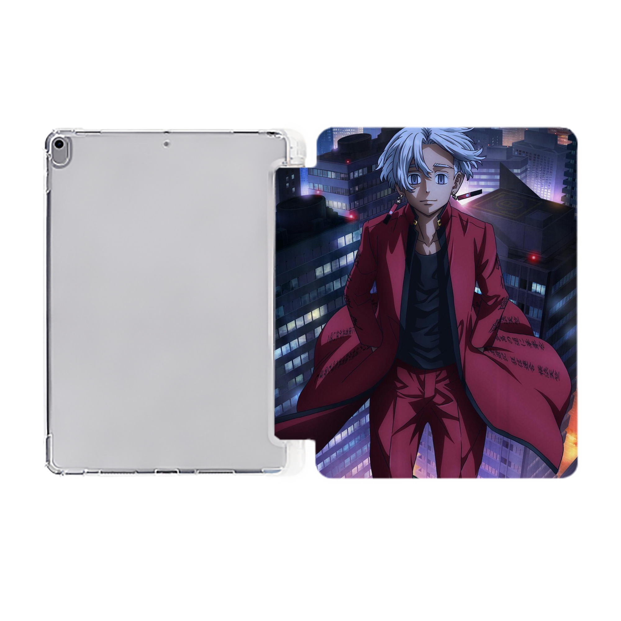 （画像用） 東京リベンジャーズ Tokyo Revengers IPad ケース ペン収納付き 三つ折りスタンド PUレザー×シリコン 対応機種9.5/10.5/10.9インチ